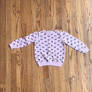 H&M girls blush pink puppy sweater